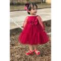 Red Net Frock for baby girl/ Net Frock for kids girls. 