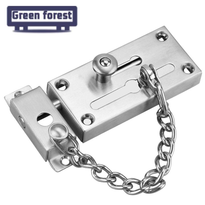 Green forest Room Lock Chain Sturdy Stainless Steel Security Door Chain Lock