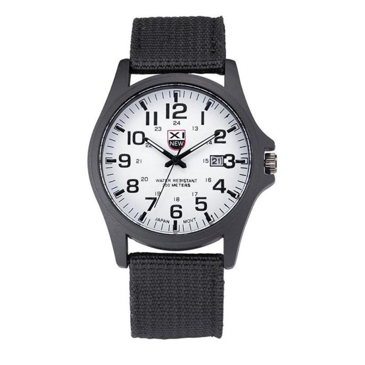 BUYINCOINS Fashion Mens Date Stainless Steel Analog Quartz Sports Wrist Watch - intl