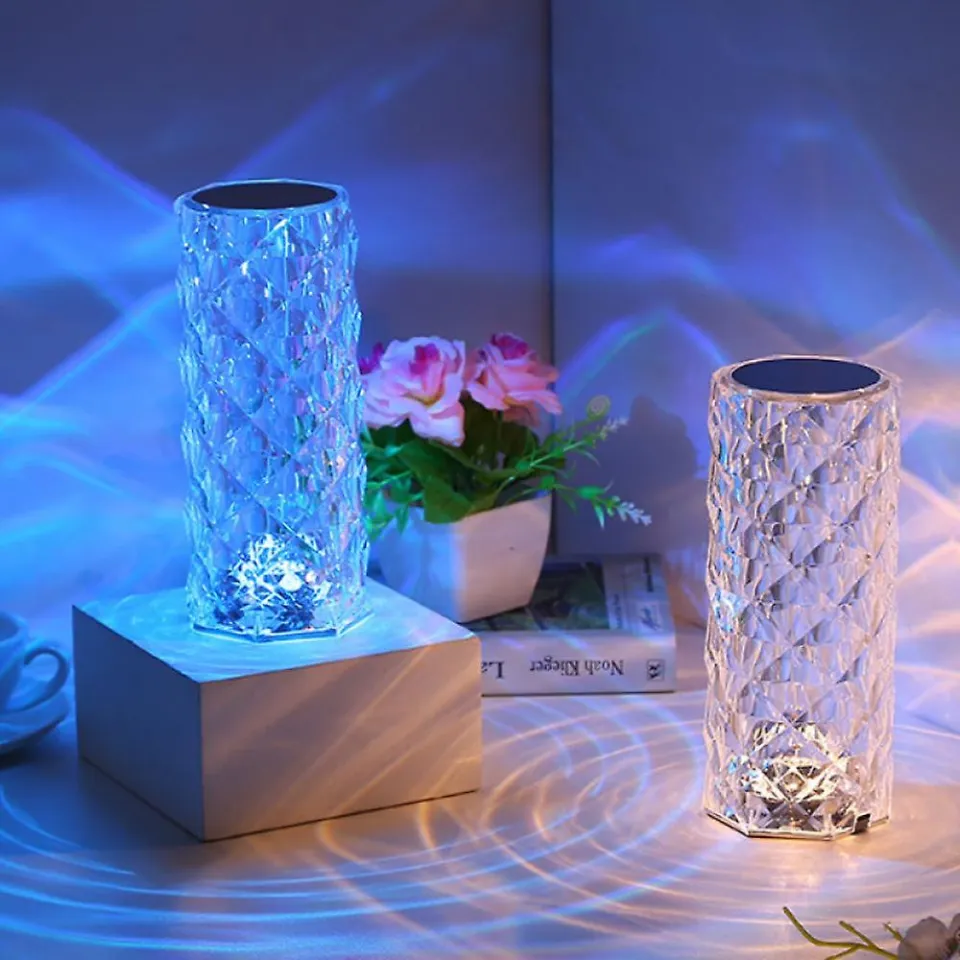 Crystal Table Lamp 16 Colors Changing with Remote Control