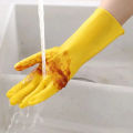 1Pair Thick Nitrile Gloves - Chemical Acid Resistant Waterproof Long Sleeve Gloves For Gardening Chemical Painting ,Latex Free size. 