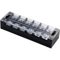 Dual Rows Screw Terminal Strip 6 Positions 600V 45A Wire Barrier Block Terminal Strip. 