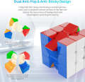 3x3 Speed Cube, Stickerless Cube Travel Brain Teaser for Kids. 