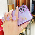 For Samsung Galaxy A53 5G Back Cover + 3D Love Heart Wristband Fashion Bracelet Ultra Thin Shiny Plating Bumper Phone Case Soft TPU Silicone Shockproof Protective Cases. 