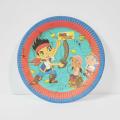 JAKE AND THE NEVER LAND PIRATES PAPER PLATES - PACK OF 10 PAPER PLATES - JAKE AND THE NEVER LAND PIRATES THEME. 