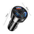 Vehle-ounted obile hone Charger 55W Qui Charger QC3.0 S ype-C One for hree for hones for ablets Laptop. 