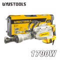 1700W Demolition Hammer With 360° Rotating Auxiliary Handle, Hex chuck, Stronger Applicability and Large Trigger Switch - UYUSTOOLS UY-DML02-30-CL. 