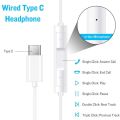 Handfree – Type c Handfree – Earphones – Android Handsfree - Stereo Sound Bass – Type c Handsfree With Mic – Original Handfree – Noise Cancellation - High Quality Earphones – White Handfree – Hi Power. 