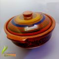 clay karahi large beautiful design healthy cooking. 