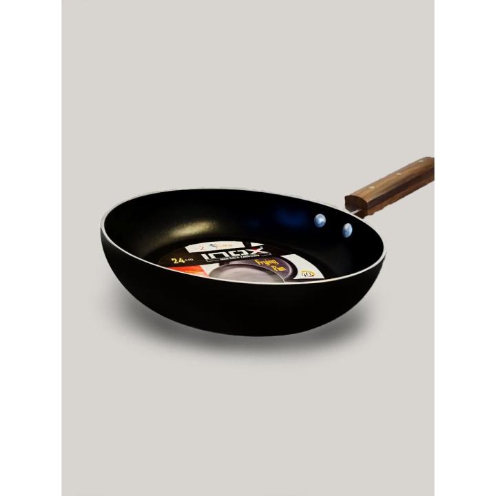 Inox Frying pan non stick with wooden handle 24cm