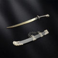 Mini Sword With Sheath China Ancient Sword Zinc Alloy Tang Hengdao Han Sword Weapon Model Keychain Pendant Cosplay Accessories. 