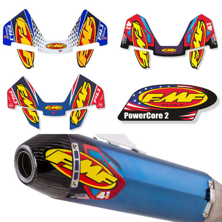 FMF Sticker Motorcycle Exhaust Pipe Stickers Smoking Bucket Heavy Duty Motorcycle Mountain Off-road Motorcycle Decorative Decal