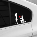 Proposal Theme, Couple Propose Romantic Love, heart boy girl Sticker Car Stickers Funny Vinyl Cool Cars Window Decoration, Car Sticker, Bike Stickers, Car Accesories. 