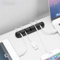 Pack of 5pcs -Hardware Multipurpose Silicone Cable Clip Grip Wire Cord Type USB Desk Wall Desktop Organizer Charger Holder. 