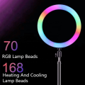 MJ33 RGB LED Soft Ring Light 33CM (13-inch) With Phone Holder USB Plug Include Stand. 