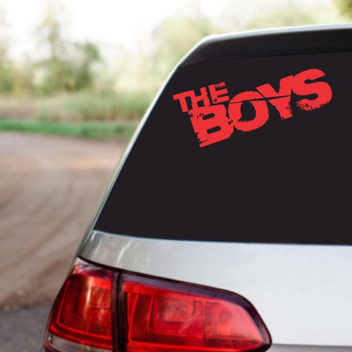 (Red) The Boys Car Sticker,  Car decoration, Car Accessories, Stickers for Car, Bike Stickers, Laptop Stickers,  Auto Decoration by Sticker Saloon