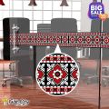 Gift City Presents Ajrak Design Wall Decorative Self Adhesive Tile Border Stickers Multiple Quantity -  24x7 cm for Bathroom Kitchen Wall Wallpaper Border Decoration. 