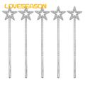 Realistic Dreamy Fairy Wand Magical Star Fairy Wands Festive Party Decor Props for Enchanting Celebrations 5pcs Set Fairy Wand with Sparkling Effect. 