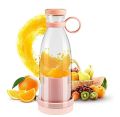 USB Rechargeable Juicer Blender 6 Blades Electric Blender Mini Portable Personal Size USB Rechargeable Mixer 380ml Food Grade Water Bottle Portable Fruit Juicer Machine (Double Click Start) By Bee To Door. 