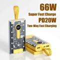 3 Star 66W Super PD Fast Charge Power Bank 20000mAh For iPhone Samsung Xiaomi (White). 