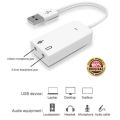 External USB 2.0 Stereo Jack Audio 7.1 Sound Card For laptop / Computer - Usb sound card adapter. 