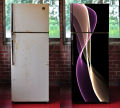 Fridge Sticker Door Wrap, Waterproof Self-Adhesive PVC Protector Sheet. 