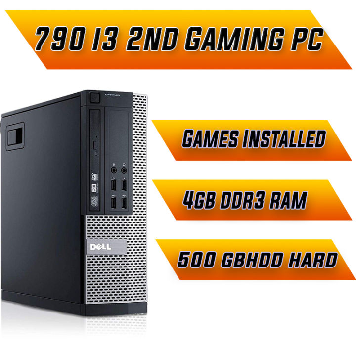 Gaming Pc,790 SSF PC, up to 3.4GHz, 4K Supported ,500GB HDD, 4GB Ram Games Installed