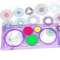 Design Ruler Set/ Plastic Spirograph Ruler For Circle Designing. 