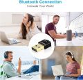 USB Bluetooth Adapter 5.0, Bluetooth Dongle Bluetooth USB Receiver Transmitter for Desktop Laptop PC, Supports Windows 7/8/8.1/10, Wireless Transfer for Mouse and Keyboard/Headset /Printer, Black. 