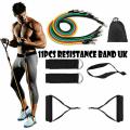 Latex Power Exercise Resistance Band Set for Pull Up Body Fitness & Workout Loop Bands with Door Anchor. 