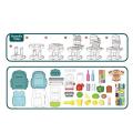 2 in 1 School Bag Shopkeeper Set for Kids Kitchen Supermarket Play Set Toy for Girls Pretend Play  FOR GIFT. 