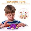 1PCS New Anti Stress Push Bubble Fidget Spinner Face-Changing Sensory Toy Push popete Spiner Stress Relief Fidget Toys For Kids. 
