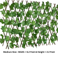 Plant Fence Artificial Garden Plant Fence Garden UV Protected Privacy Screen Used For Decoration Height:1.5 Feet Extended Widtht:4 Feet. 