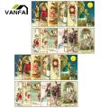 Retro-style New Year Cards Vintage Happy New Year Greeting Cards with Gold Foil Accents Perfect for Family Friends Set of 12/24 Pcs Retro Illustrations Holiday Cards New Year Cards. 