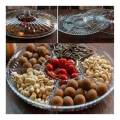 Dry Fruit Tray, ACRYLIC CANDY DISH SALAD TRAY DRY FRUIT HOME DECOR WITH LID CRYSTAL. 