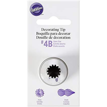 Wilton OPEN STAR CAKE DECORATING TIP # 4B