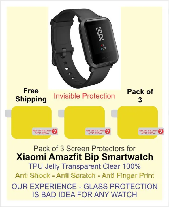 Screen%20Protectors%20-%20Amazfit%20Bip%20Xiaomi%20-%20Pack%20of%203%20-%20Best%20Material%20TPU%20Jell%20-%20Image%202