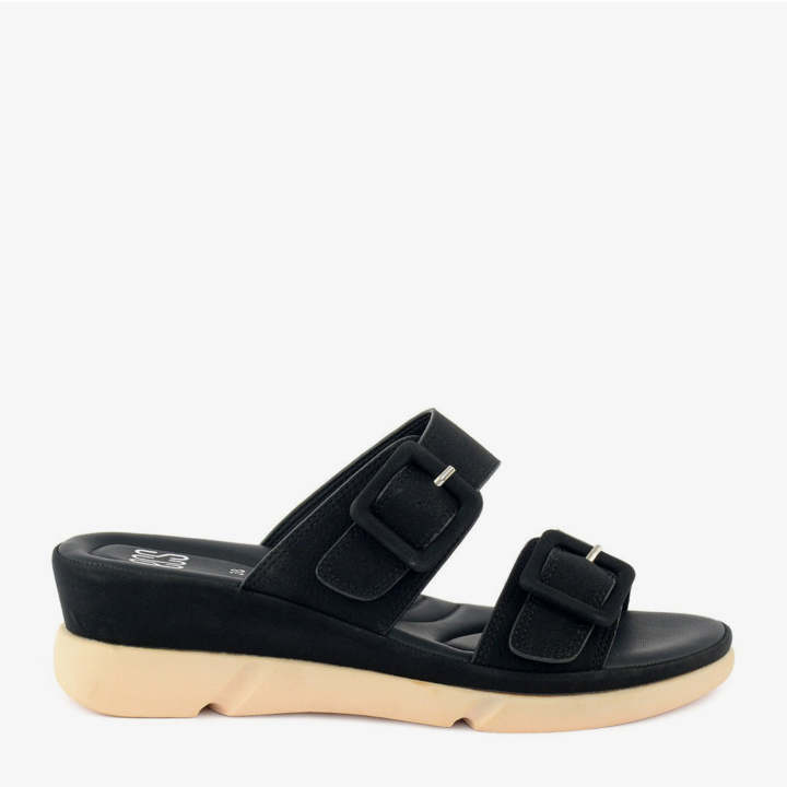 ECS%20Double%20Buckle%20Wedge%20Slipper%203%20Inch%20Heel%20Slippers%20For%20Women%20-%20Image%202