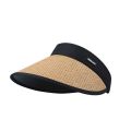 iFlashDeal Women Sun Cap Sun Visor Hat Foldable Empty Top Hat Casual Knitted Sun Hats Portable Beach Cap Large Brim Cap Sun Protection Cap UV Protection Straw Hats With Windproof Rope for Outdoor Travel. 