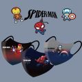 10pcs New Sun Protection Children'S Mask Captain America Student Spider Man Face Shield Dust Prevention Anti-UV Face Mask. 