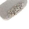 New 2024 Luxury Diamond Silver clutches wedding evening purse Bling Fashion Flower rhinestone clasp clutch bag purse. 