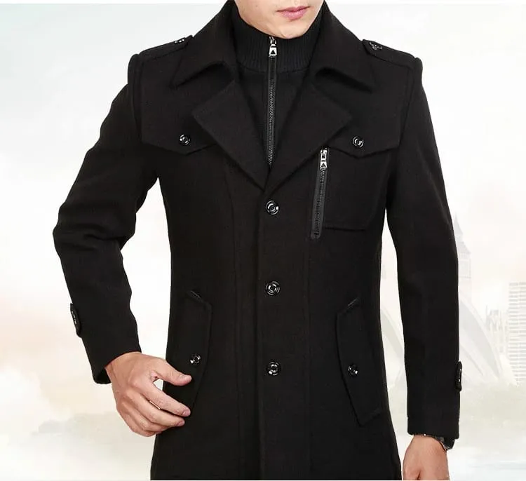 Long coat with fur men best sale