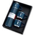 Vacuum Flask Gift Box Set SS - Thermos Water Bottle Stainless Steel Double Layer For Hot And Cold - 3 Cups And 1 Bottle 500 ml - for Work Sports Camping Cycling - Multicolor. 