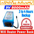 WiFi Router Power Bank 9v or 5v 0.06 ampere | 12v 1 ampere UPS Technology | 8000 Mah | 3 to 4 hours Gauranteed Backup  | Tp Link-Tenda-PTCL | Huawei | Fiber Base Router for 12Volt Wifi Routers | 6 Months Warranty. 