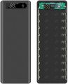 Power Bank Case for 18650 Rechargeable Batteries Dual Output and Input with Type-C Support, 8 or 10 Cell Capacity (Batteries Not Included). 