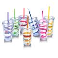 16 oz. Curly Straw Carnival Cup Tumbler. 