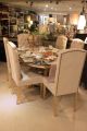 Mirror Top Round Dinning Table With 6 Chairs Home N Style. 