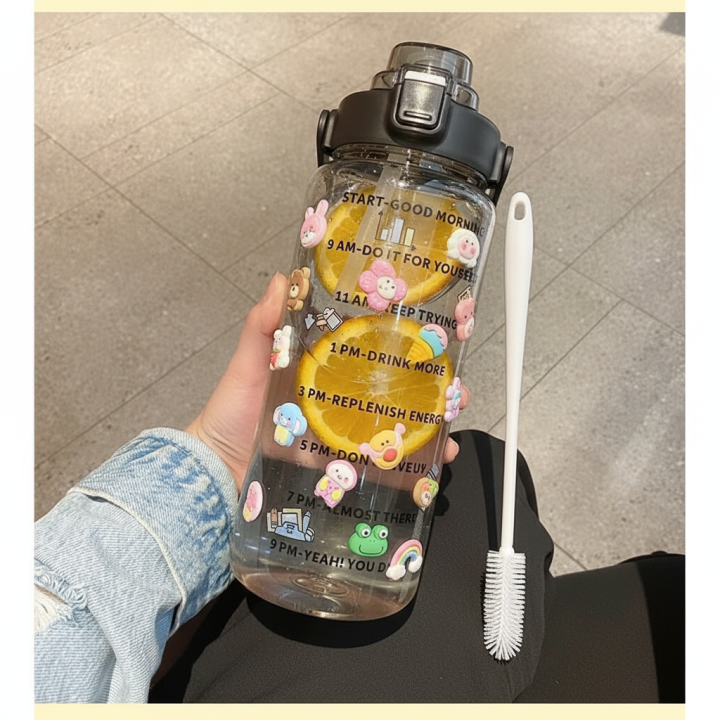 2000L%20Water%20Bottle%20with%20Straw,Brush,3D%20+%202D%20Strickers%20Transparent%20Portable%20Travel%20water%20bottles%20for%20Fitness,BPA-Free%20Hydration%20Bottle%20with%20Time%20Markers,%20Large%20Capacity%20Leakproof%20Water%20bottle%20-%20Image%208