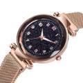 LO 【life waterproof】Net red star watch hot shivering luminous table with the same magnet magnet iron Milan ladies watch. 