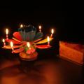 Musical Flower Rotating Birthday Candle. 